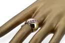 14K Yellow gold Amethyst Ring Vintage style vrc036y